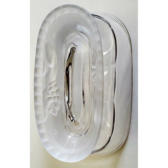 EAPG Frosted Lion Compote Base Gillinder & Sons Early American Pressed Glass - Picture 9 of 9